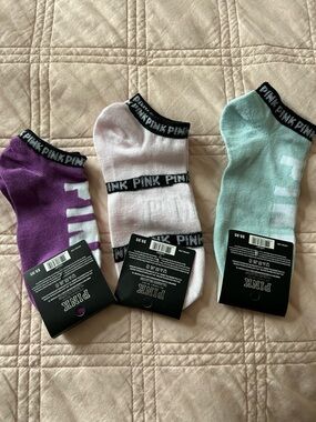 Pink Victoria Secret Socks (3 pairs)